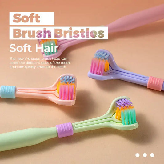 Three Sided Soft Hair Tooth Toothbrush Ultra Fine Soft Toothbrush Oral Care Safety Teeth Brush Oral Health Cleaner