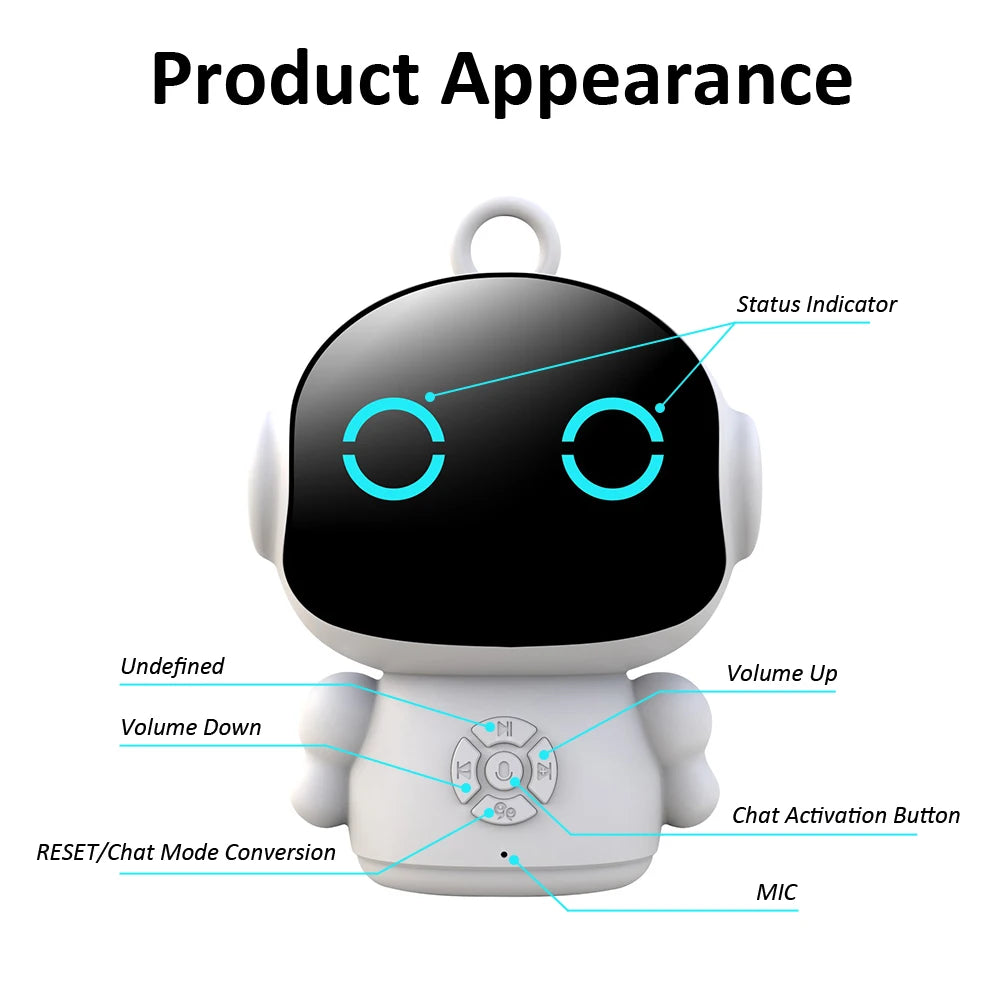Tuya Smart AI Robot Multilingual WiFi Early Education Toys for Children Speech Recognition & Voice Interactive Educational Learning Machine