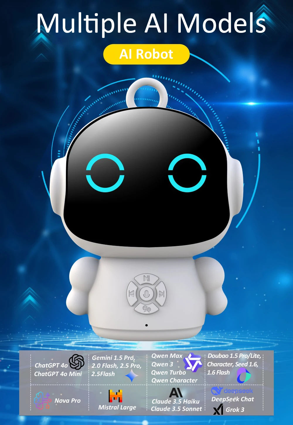 Tuya Smart AI Robot Multilingual WiFi Early Education Toys for Children Speech Recognition & Voice Interactive Educational Learning Machine