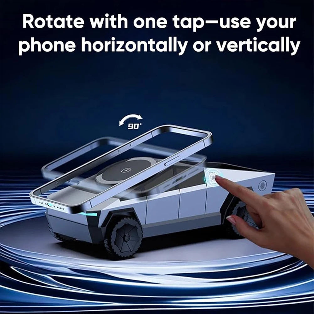 3 in 1 Charging Station Cybertruck Magnetic Wireless Charger for iPhone 16/15/14/13/12 Series for Watch 10 9 8 7 6 for Airpods