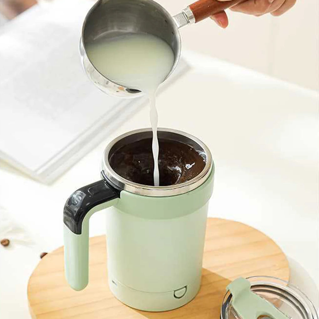 Automatic Stirring Cup Rechargeable Electric Stirring Mugs Magnetic Mixer Stainless Steel Coffee Mug Rotating Magnetic Tumbler