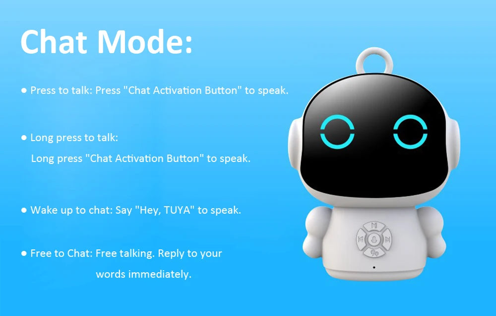 Tuya Smart AI Robot Multilingual WiFi Early Education Toys for Children Speech Recognition & Voice Interactive Educational Learning Machine