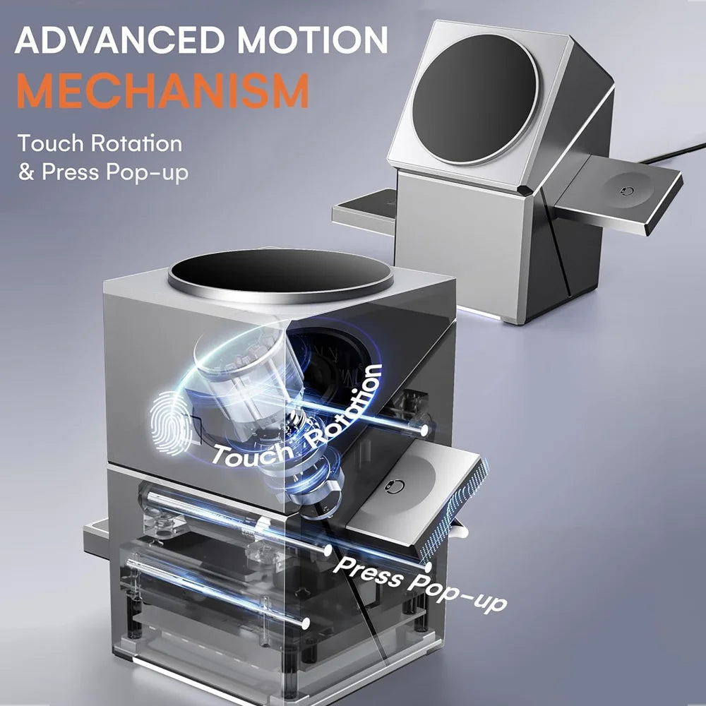 3-in-1 Portable Wireless Charging Station 30W Fast Charger Stand for iPhone 16/15 Series Apple Watch Ultra & AirPods - Apple Compatible