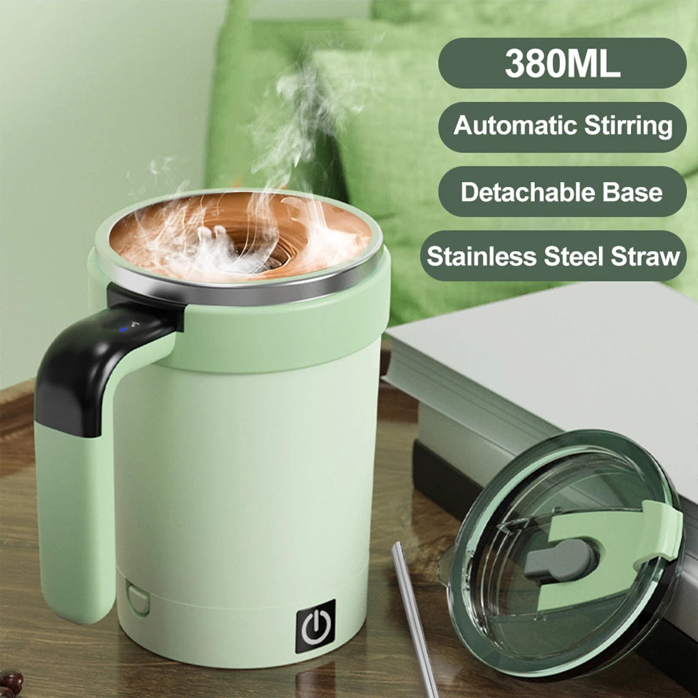 Automatic Stirring Cup Rechargeable Electric Stirring Mugs Magnetic Mixer Stainless Steel Coffee Mug Rotating Magnetic Tumbler
